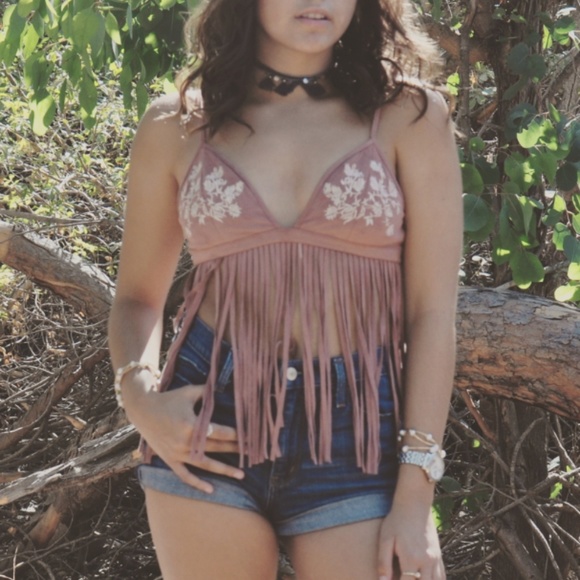 Forever 21 Tops - Suede Hippie Top